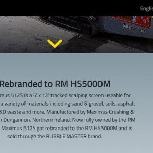 foto 25.7t hrubotřídič 300t/h mobil 2síta Maximus 512S / RubbleMaster HS5000 M